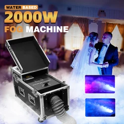 MOKA 2000W Low Lying Fog Machine Waterbased DMX512 Ground Fog Machine Remote Control Heavy Smoke for Club Wedding Events