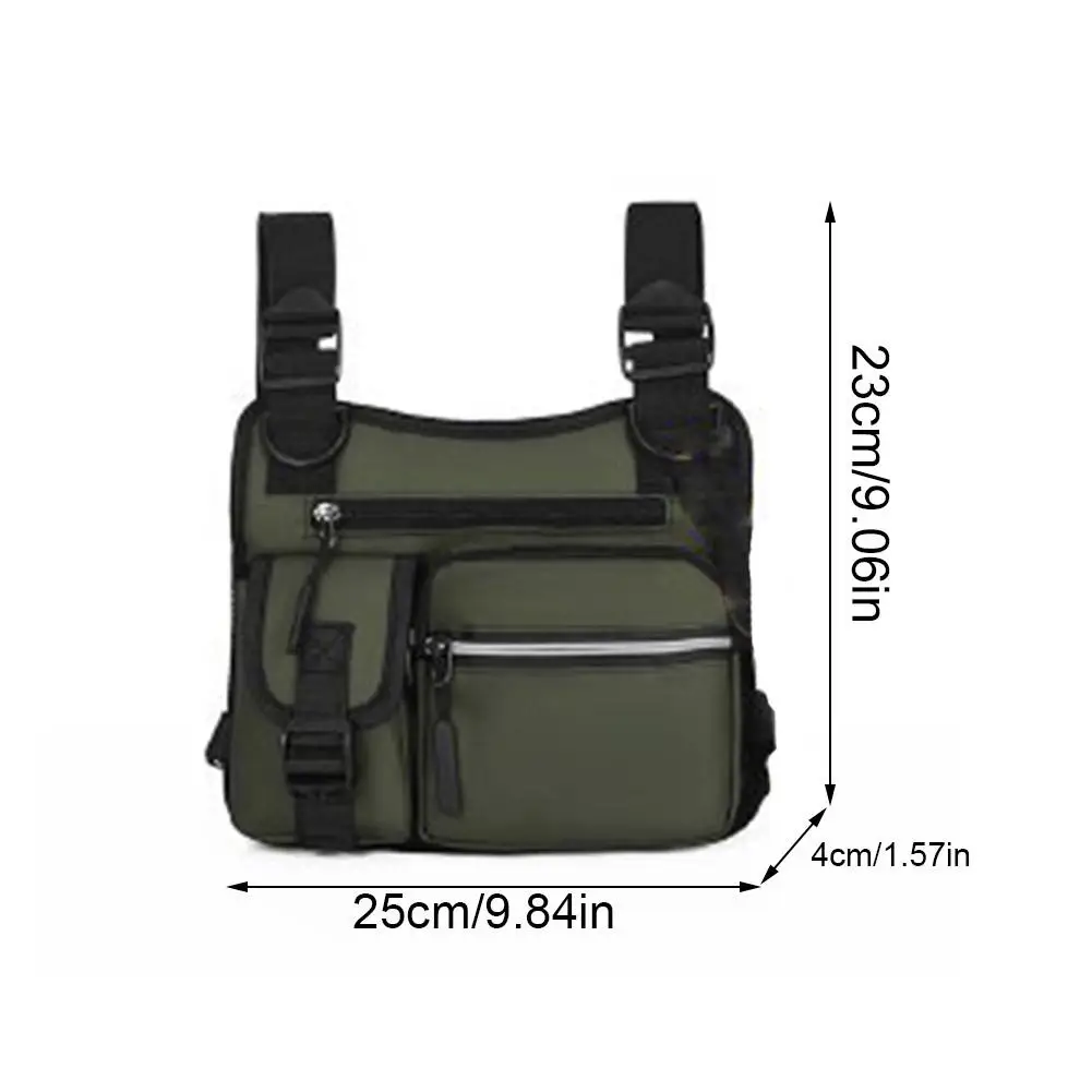 Fashion Tactical Oxford Cloth Vest Outdoor Sports Cycling Hiking Bag Outdoor Sports Chest Bag Chill Bike Mountain Chest Bag