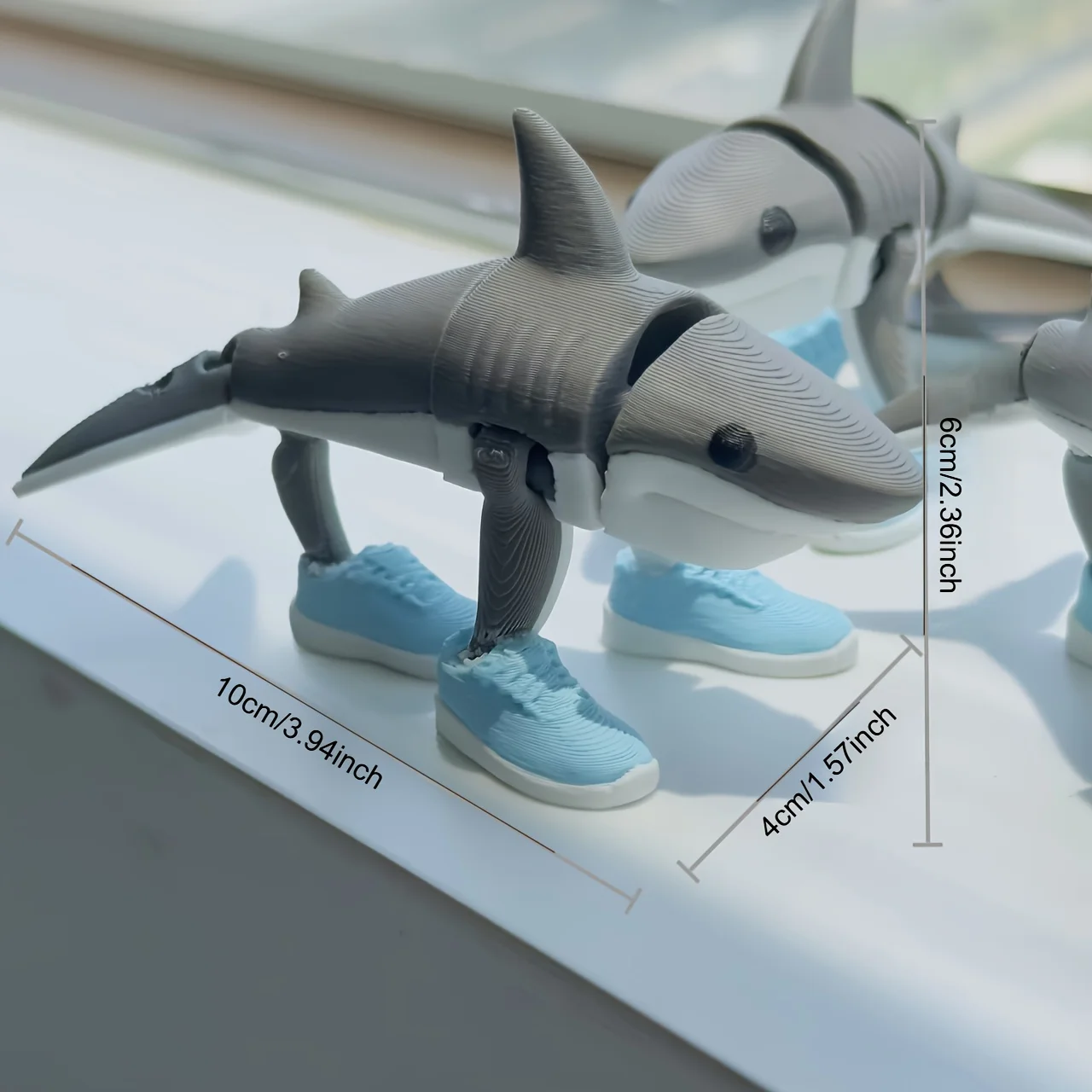 [زخرفة قرش تريلرو] زخرفة سطح المكتب الفنية التجريدية والمرح، مثالية لهدايا عيد الهالوين وديكور الغرفة الدائرية للعام