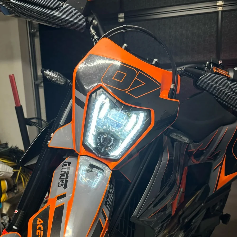 LED Headlight Headlamp For KTM EXC EXC-F 125 150 200 250 300 350 400 450 500 XC-W XCF-W 2014-2023 Freeride Motorcycle Light Lamp