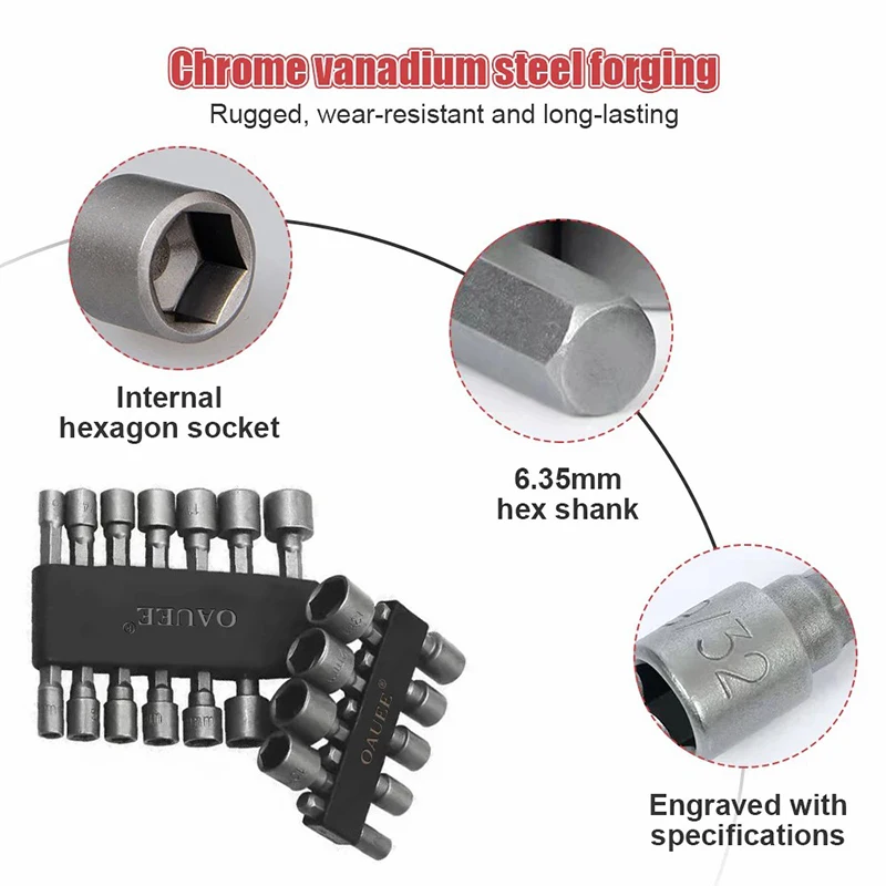 Hexagonal Socket Wrench, Screw Socket, Pneumatic Screwdriver Head, Electric Screwdriver Head, Self Tapping Screw for Use