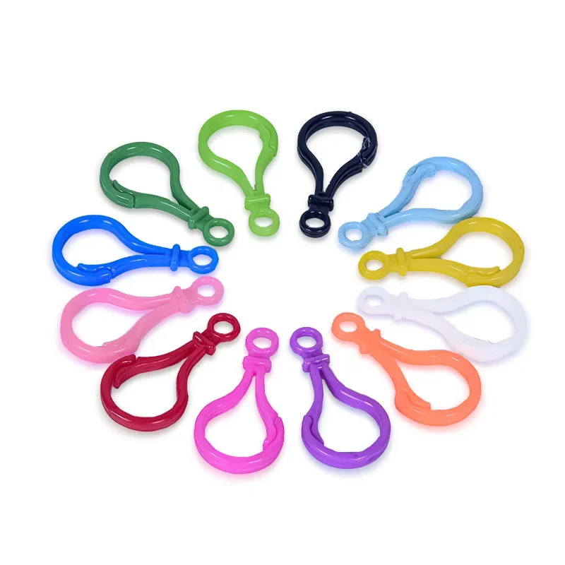 Plastic Colored Light Bulb Buckle DIY Jewelry Keychain Accessories Acrylic Candy Colored Gourd Buckle Doll Pendant Loom