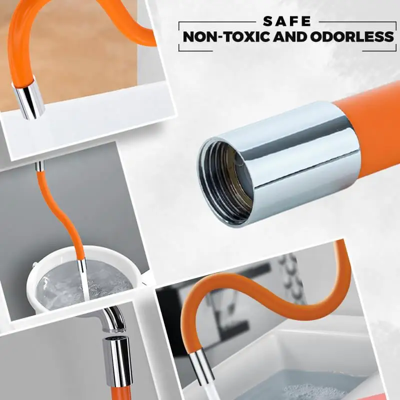 Universal faucet extension tube 360 degree free bending adjustment universal rotation bathroom splash basin extension tube