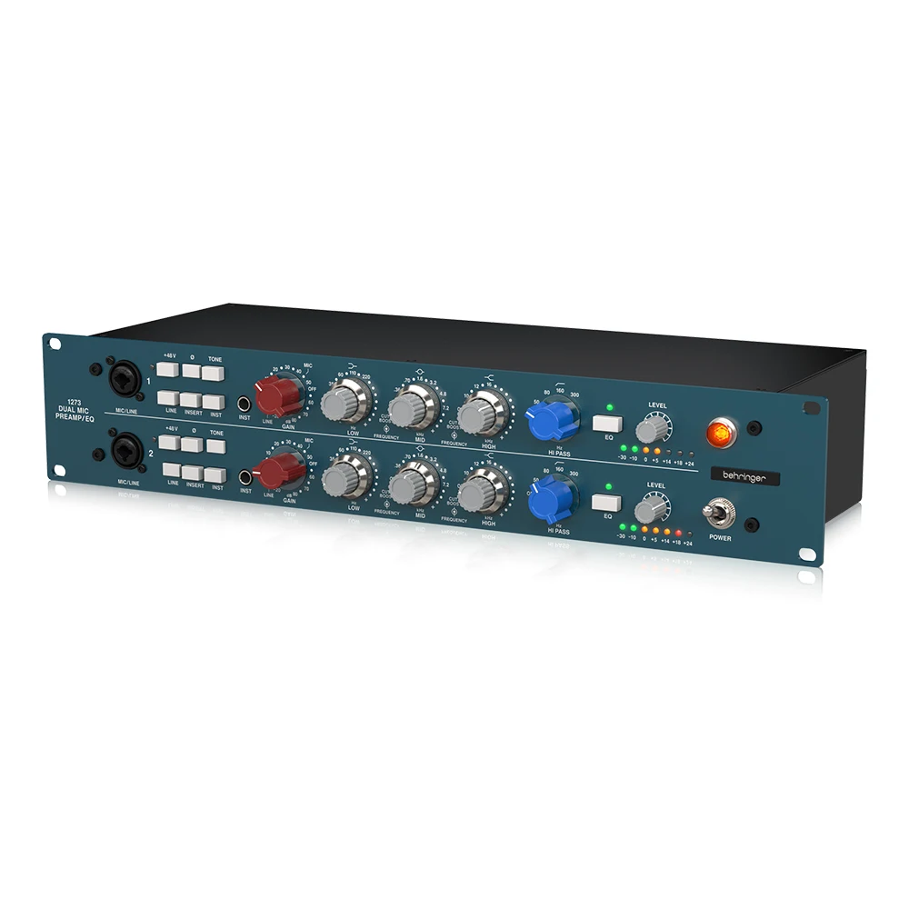 

Behringer 1273 2-Channel Microphone Preamplifier and 3-Band Equaliser Pa System Music Equipment with Custom Midas Transformers