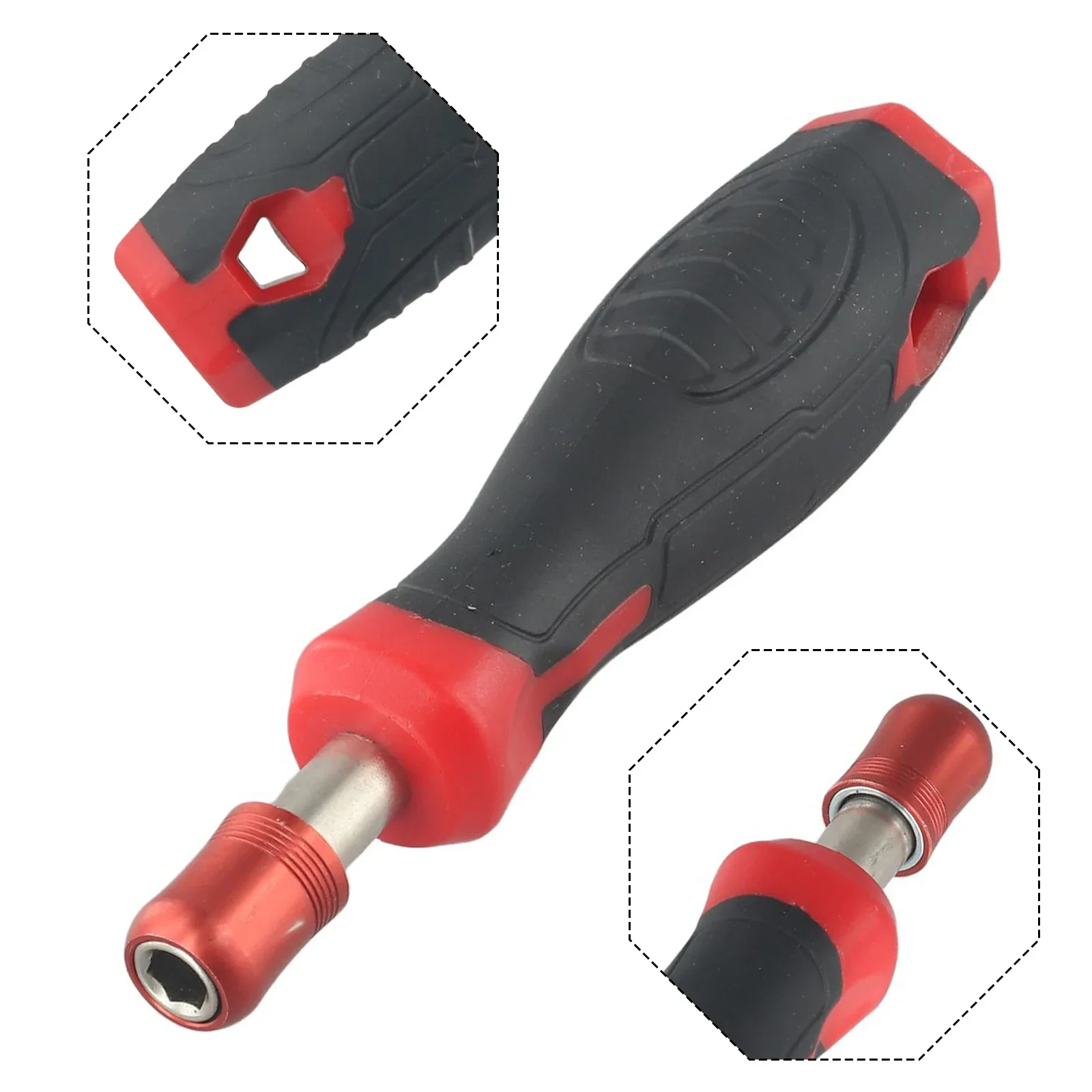 Imagem -02 - Hex Chave de Fenda Handle Magnetic Chave de Fenda Bits Titular Auto-locking Adaptador para Bits Chave de Fenda Ferramentas Chave Soquete 4