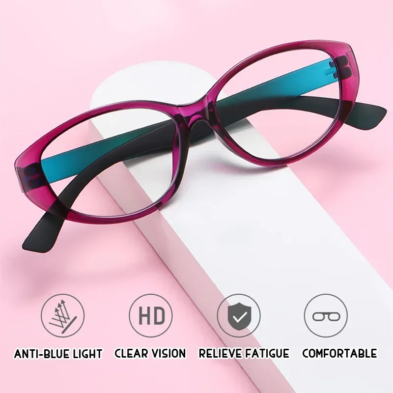 Reading Glasses for Men Women Cat Eye Retro Anti Blue Light Presbyopia Eyeglasses Far Sight Prescription Eyewear +1.0..+4.0