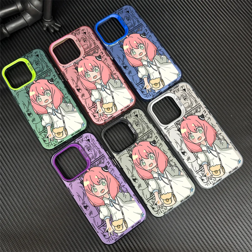 Anime S-SPY F-FAMILY Phone Case for iPhone 12 11 13 14 15 16 Max Pro Plus Laser Cover IMD