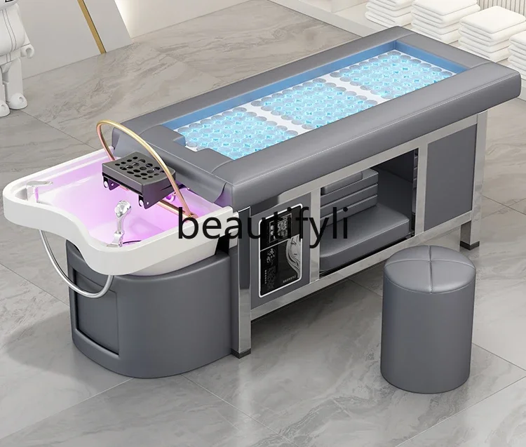 Ceramic basin moxibustion hair treatment shampoo bed beauty salon special water circulation fumigation Thai massage