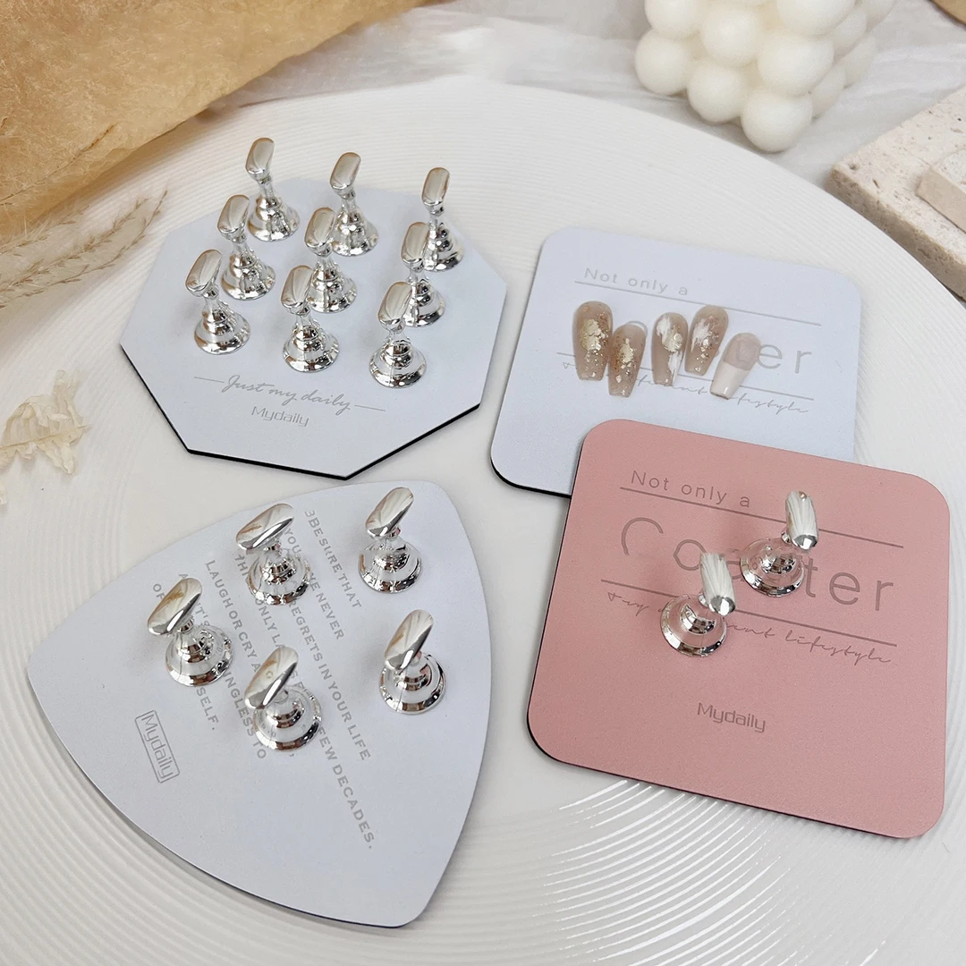 Nagel Stehen Für Maniküre Tipps Nail art Display Magnetische Nagel Halter Edelstahl Coaster Zeigt Regale Nail art Werkzeuge