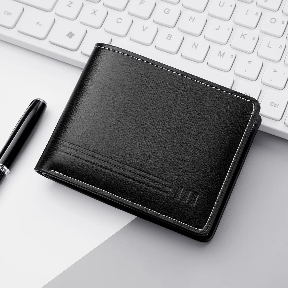 رجال الأعمال الرجعية محفظة قصيرة بو الجلود سستة محفظة نسائية للعملات المعدنية متعددة فتحة متعددة الوظائف محفظة رجالية