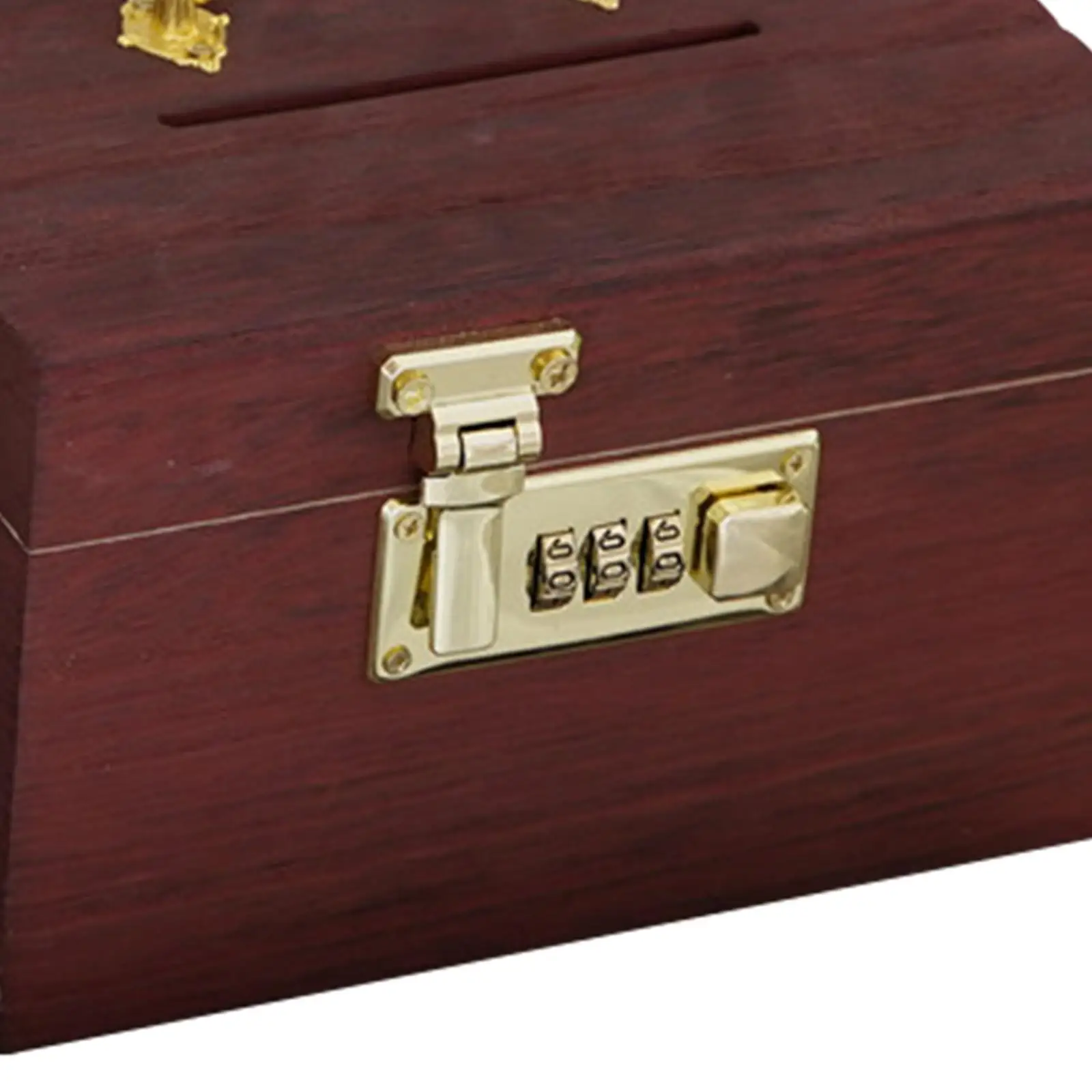 Classic Wooden Money Safe Box with Combination Lock - Elegant Storage Solution for Adults