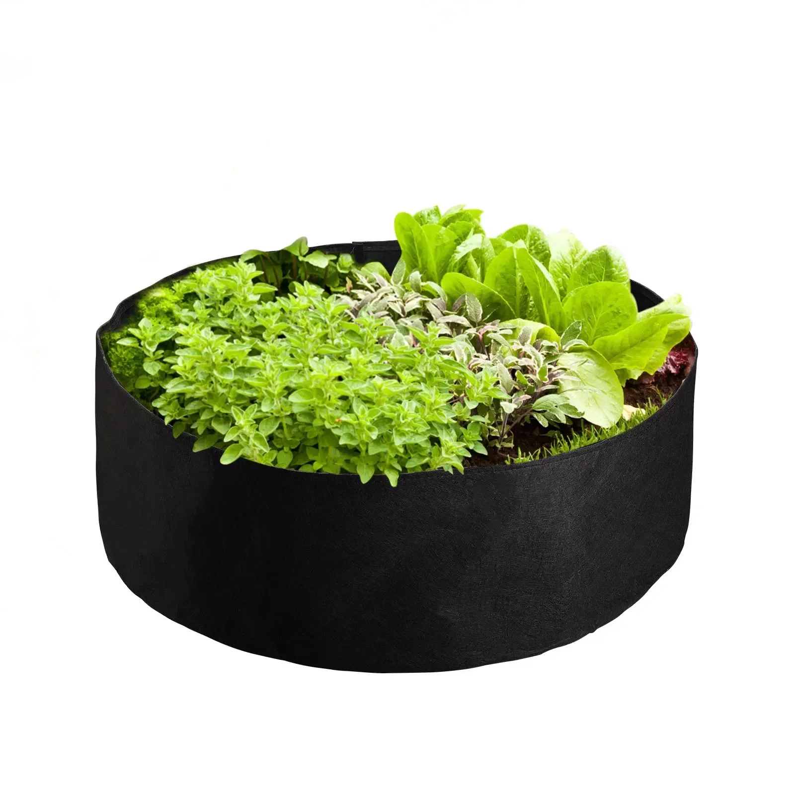 

Felt Plant Grow Bag, Eco-friendly, Large Capacity with Double Handles, Reusable for Balcony & Garden Planting 15/50/100 Gallon