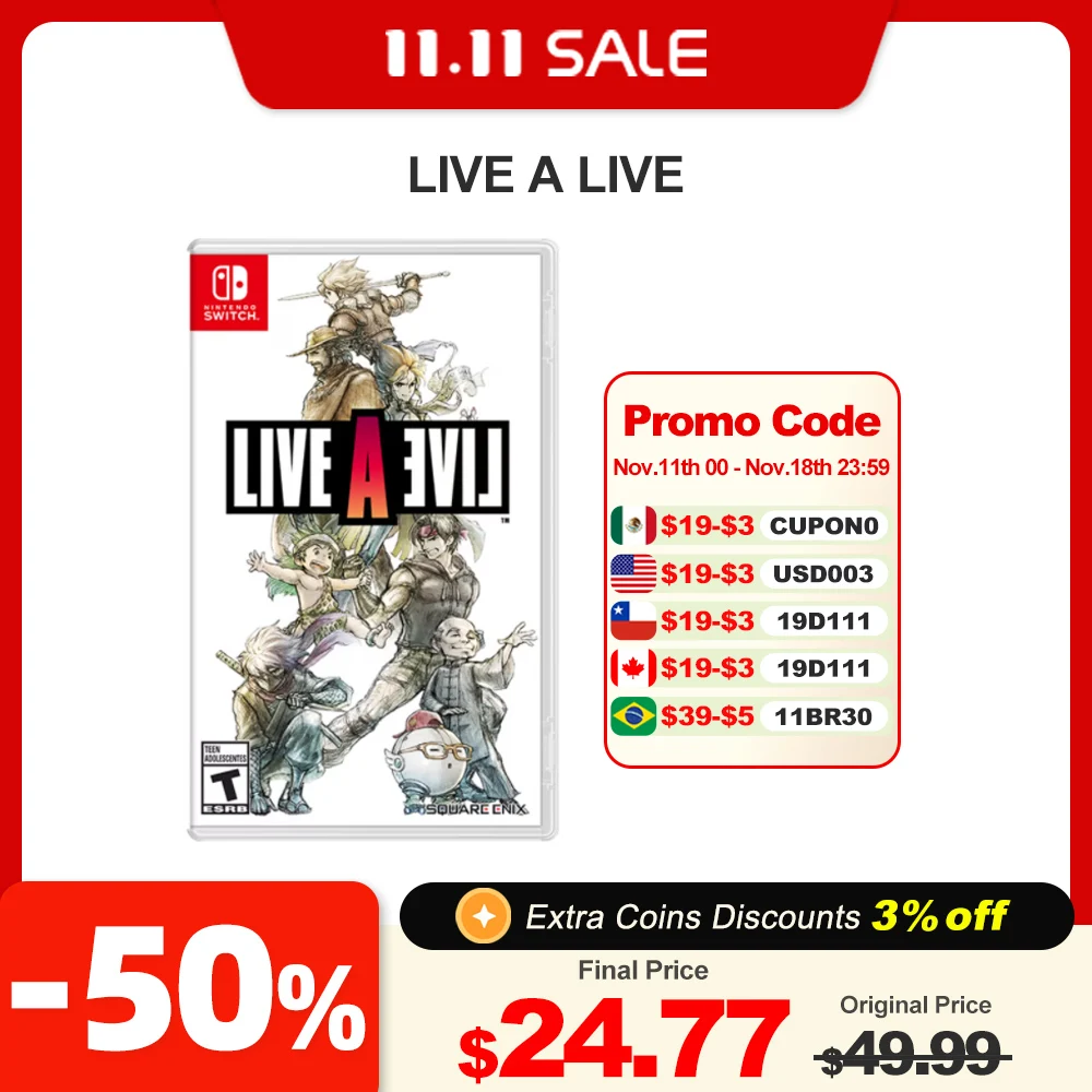 Live A Live Nintendo Switch Game Deals 100% Official Original Physical Game Card RPG Genre for Switch OLED Lite Game Console