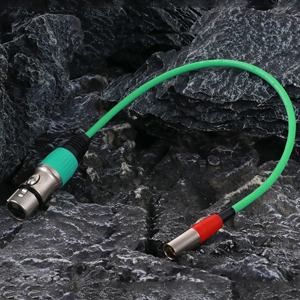 Mini XLR Macho para XLR Female Audio Extension Cable Adapter,3Pin XLR para Mini 3Pin XLR Cord para Lavalier Microfone e Camera Mixer