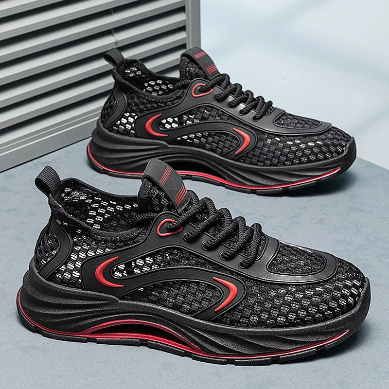 

Обувь для мужчин, летние кроссовки, сетчатые повседневные дышащие спортивные кроссовки для уличного тенниса, бега, дизайнерские походные лоферы, роскошная платформа