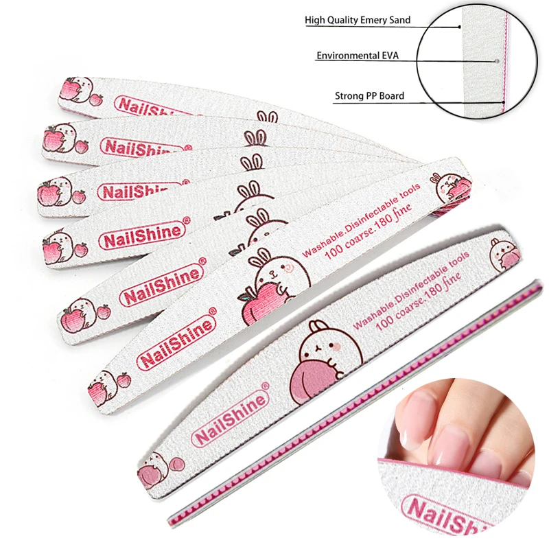 50Pcs Double Side Nail Files For Manicure Pedicure Nagelvijl Professional Sanding Strong Sandpaper Nails File Art Care Nail Tool