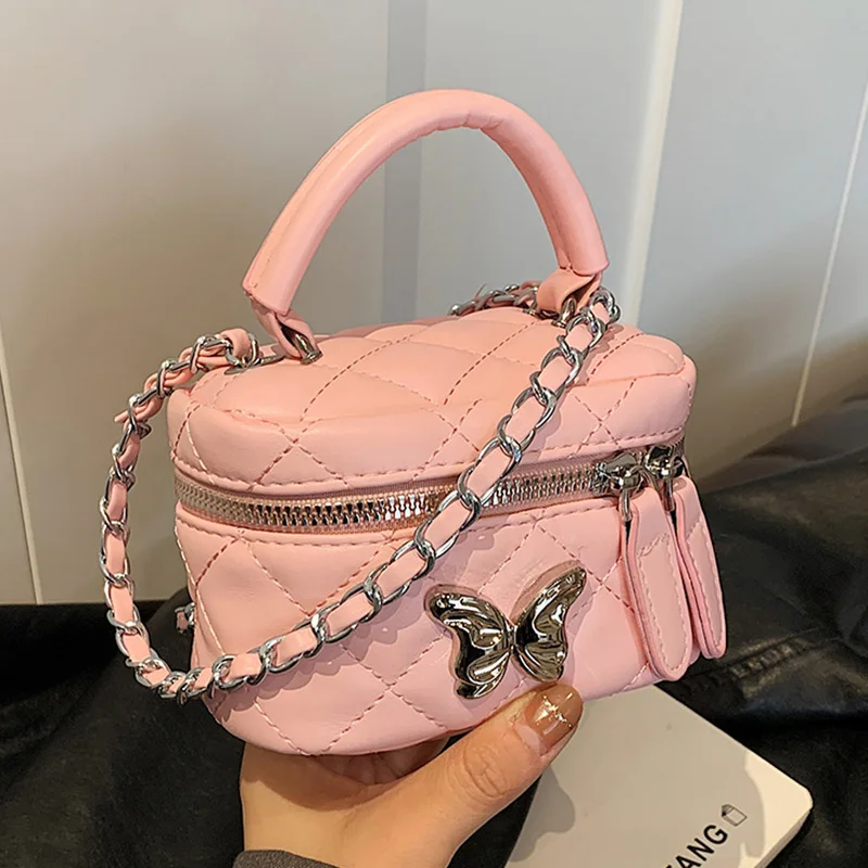 

Мини-сумка с бантом и ромбовидной решеткой, женская летняя новая корейская цепочка, высококачественная сумка через плечо на молнии, модная квадратная коробка, сумка на одно плечо