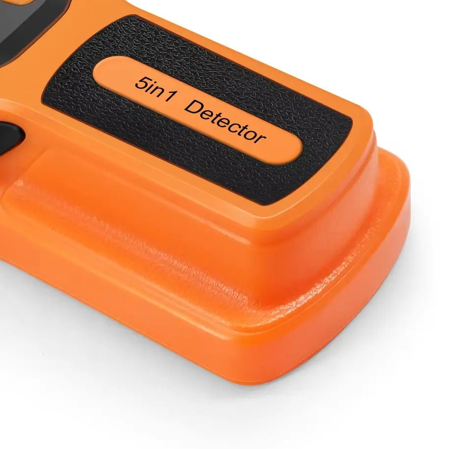 

1PC HLW330 5 In 1 Wall Stud Detector Wall Detector LCD Display Stud Scan For Wood AC Wire Cable Metal Detector Orange Black