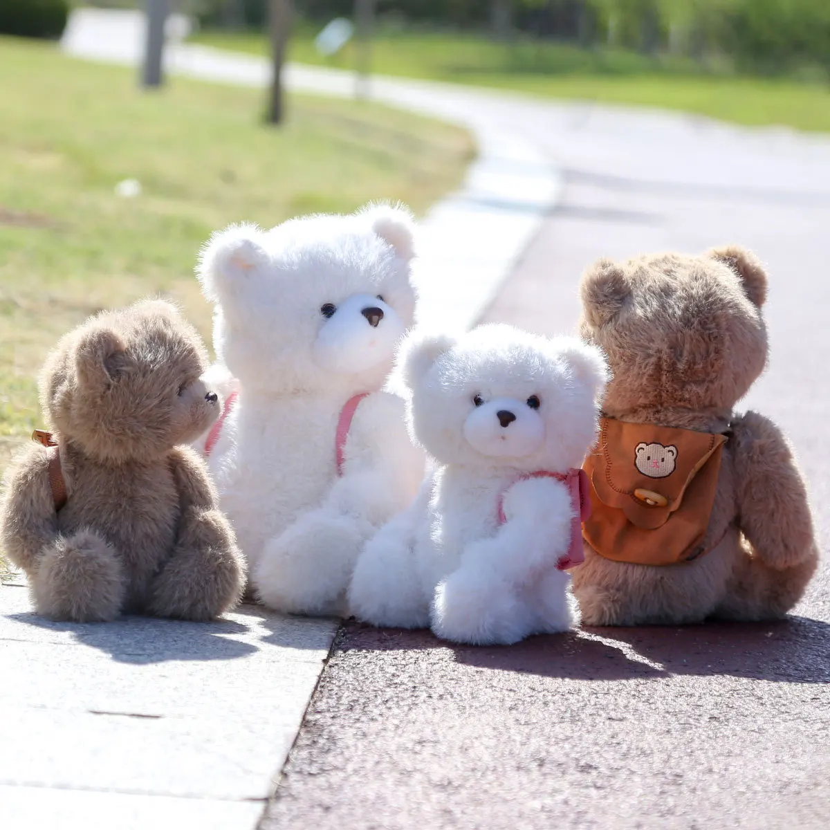 Sac à dos de dessin animé 25cm/35cm, petit ours en peluche, jouet créatif et mignon, Animal ours en peluche, décoration de chambre, cadeaux d'anniversaire