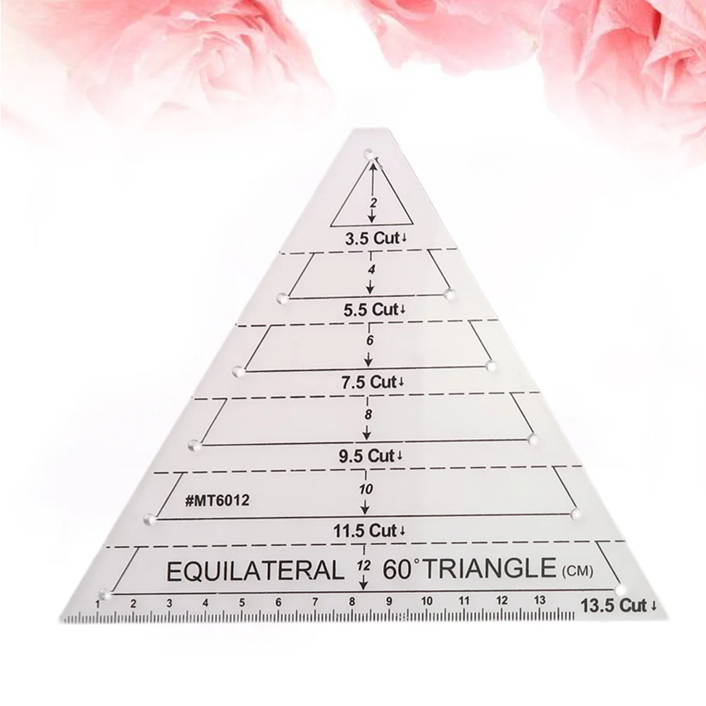 Righello patchwork Triangolo da 60 gradi Righello per quilting Patchwork Modello acrilico Accessori per cucire