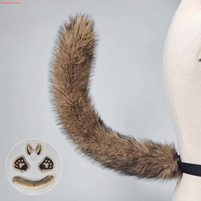 

E06E Мягкая костюмная повязка на голову с ушками. Практичные аксессуары для вечеринок для многократного использования в косплее