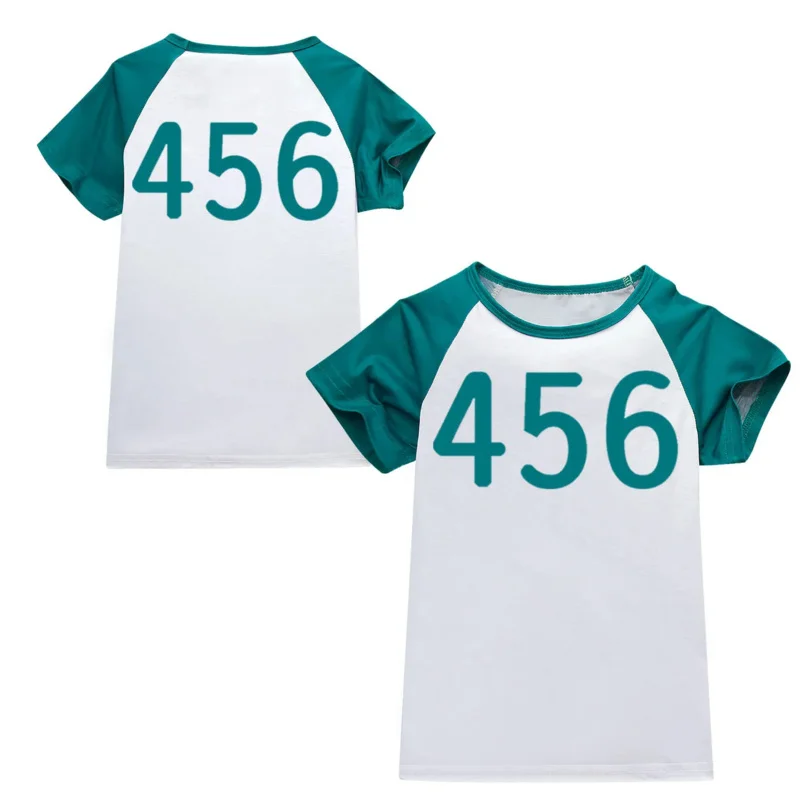 COS Squid and Player Seong Gi-hun Cosplay Costume 456 Tracksuit Calamari Disguise Halloween Clothes Men Women Kids Boys