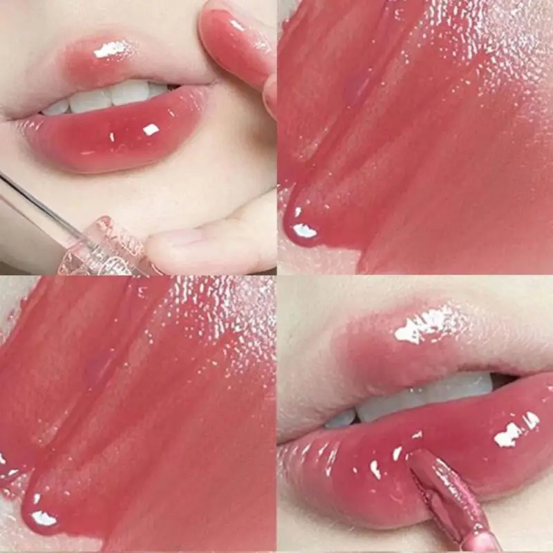 6pcs Set Cute Pink Lip Glaze Waterproof Liquid Lipstick Beauty Cosmetics Mirror Water Lip Gloss Lipgloss Gift Set Lips Makeup