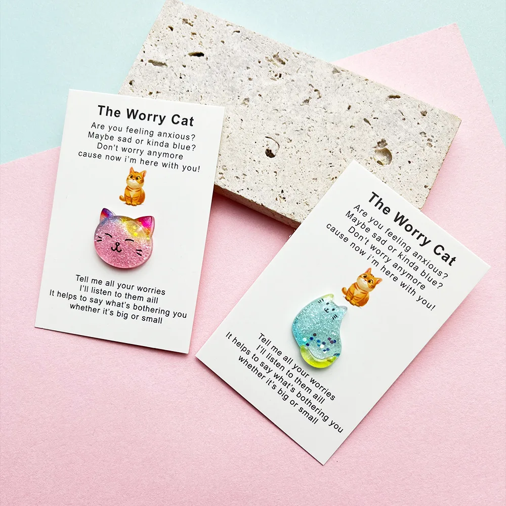 1 قطعة بطاقة عناق الجيب الملهمة متعة القط العاطفي لأي شخص في الحاجة إلى تشجيع صديق هدية مثالية ديكور الحفلات