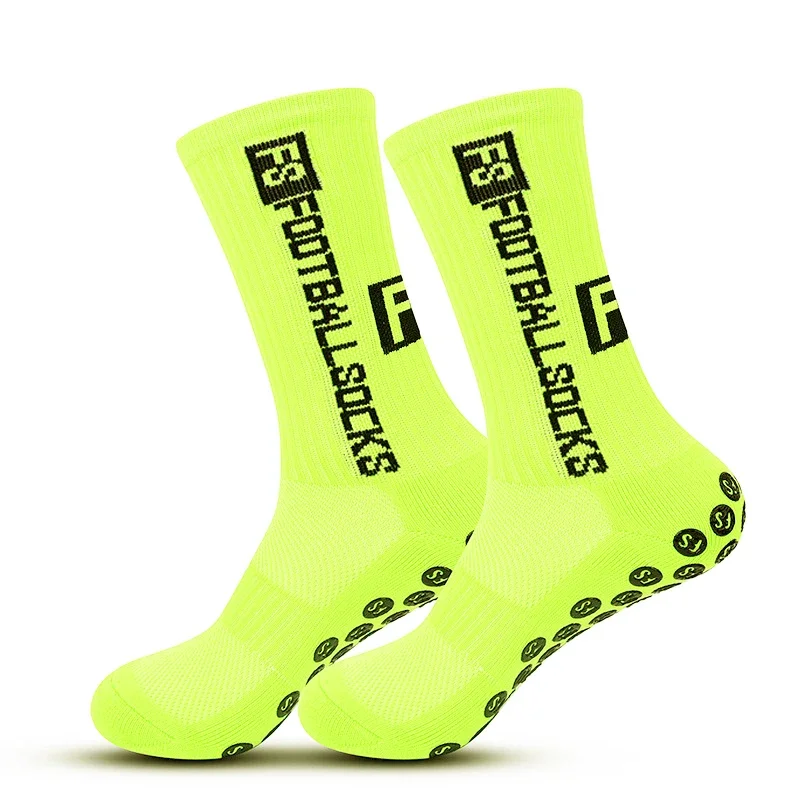 WRELS 1/2/3 Pares de Calcetines de Fútbol Antideslizantes y Anti-Olor, Calcetines Deportivos Transpirables con Base Grue