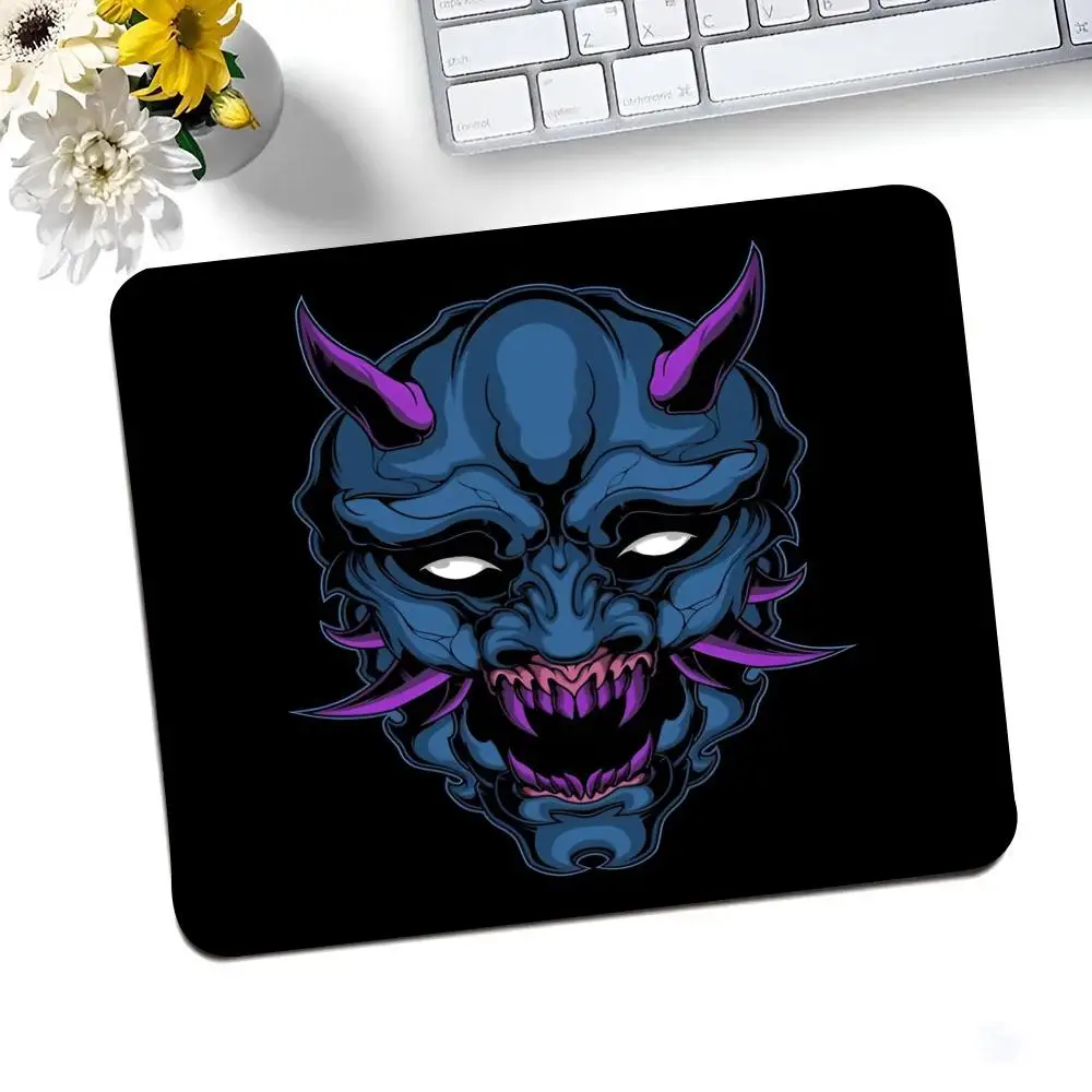 Japanese oni hannya samurai demon mask MINISO Mouse Pad Ultrafine Surface Gaming Accessories Keyboard Mouse Mat Rubber Desk Mat