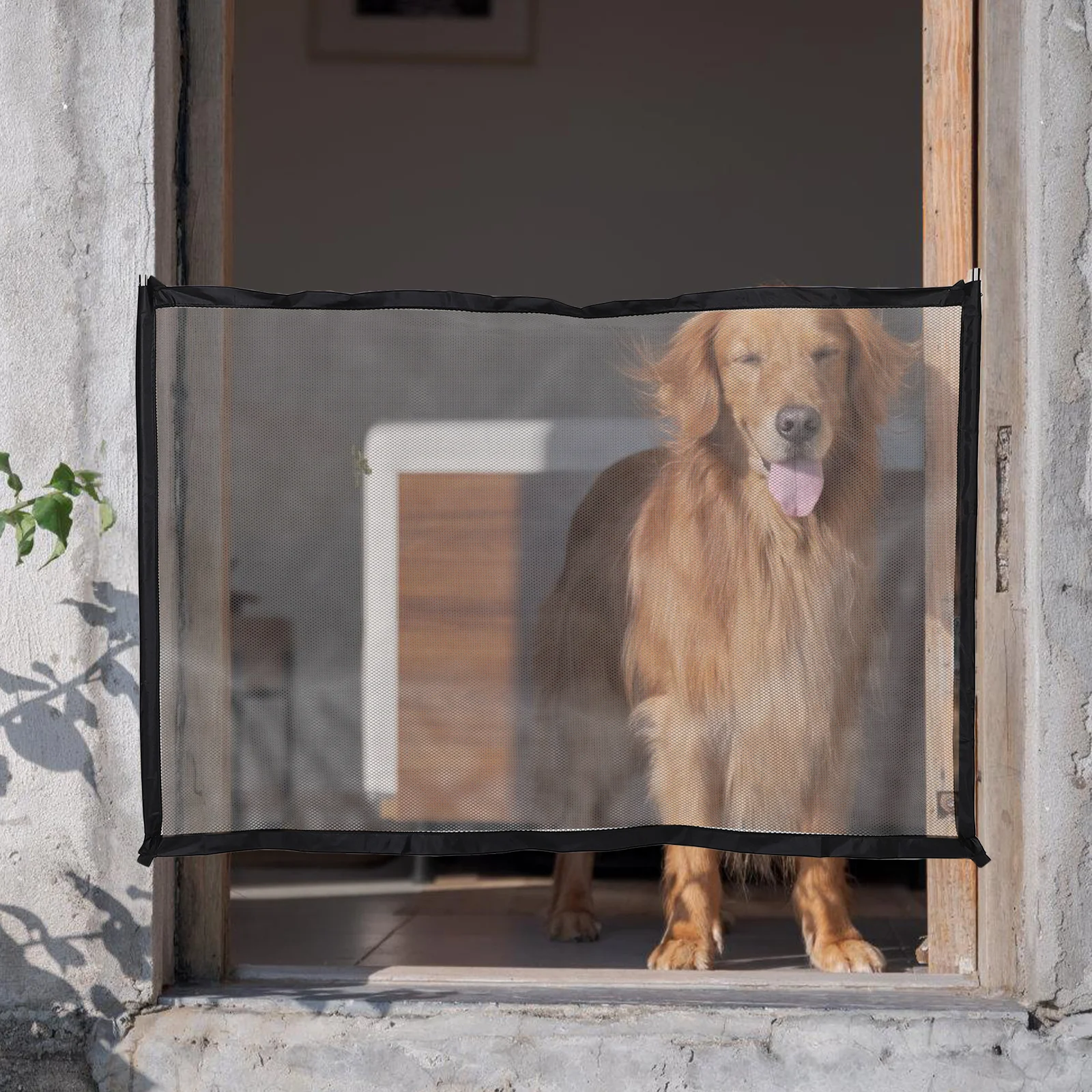 Cerca de isolamento para animais de estimação, portão de malha para cães, barreira de segurança forte para uso doméstico, fácil instalação, cerca portátil para porta de escada
