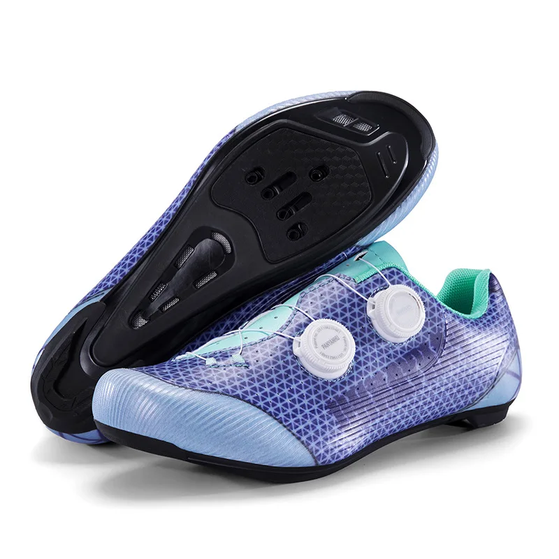 

Road Cycling Shoes for Men Women Dual Dial Lock Breathable Waterproof Upper Non-Slip Nylon Sole Outdoor Bike Sneakers Size 37-46