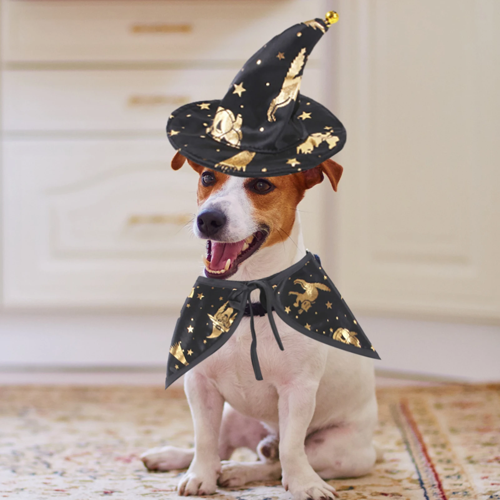 Cat Wizard Costume Halloween Costume For Pets Costume Wizard Cat Witch Hat Pet Dog Wizard Costumes Cloak Cape For Dogs And Cats