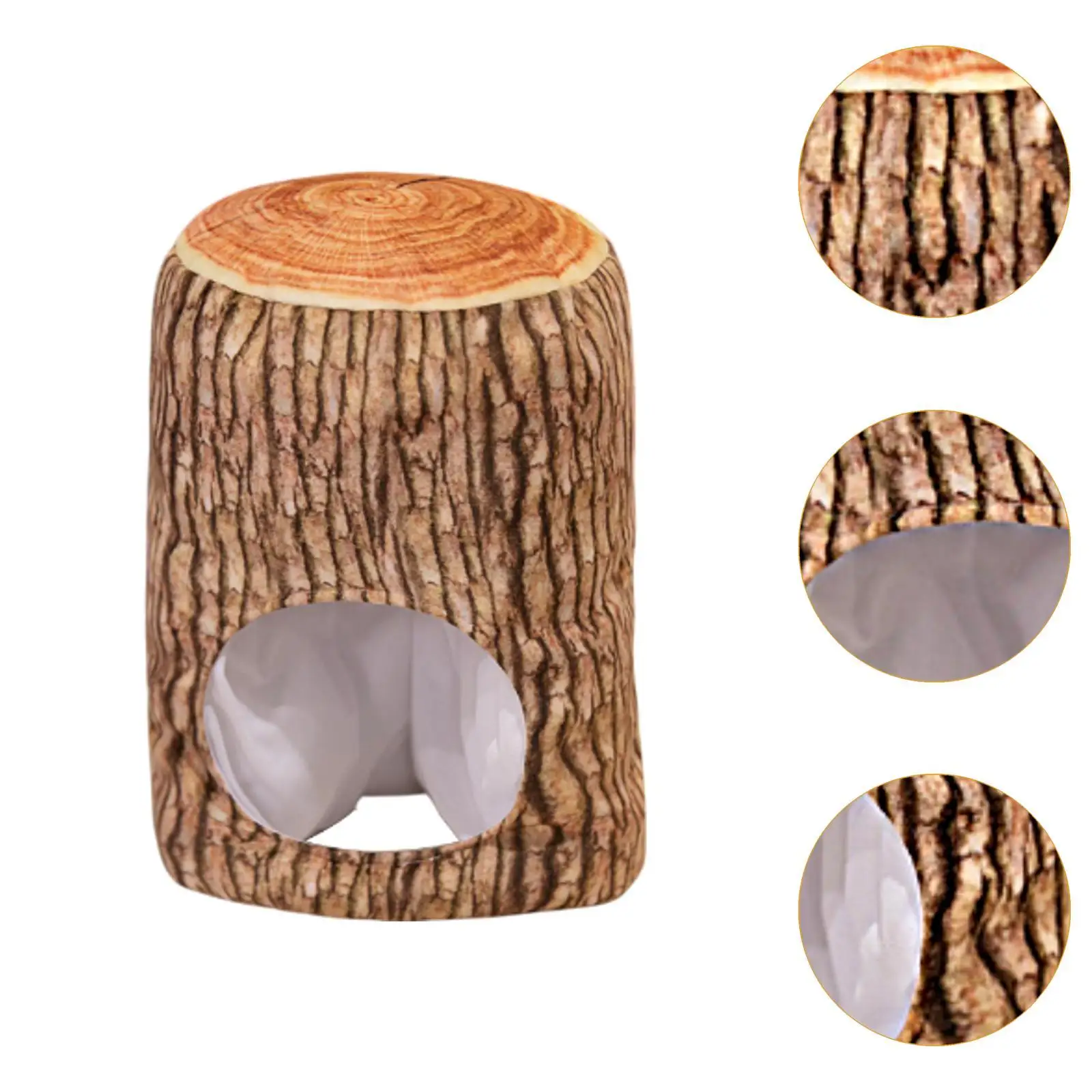 Tree Stump Shaped Plush Cap Comfortable Role-play Headpiece for Carnival Easter
