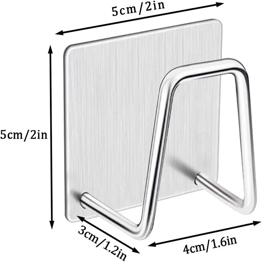 Soporte autoadhesivo para esponjas de cocina, estante de secado de acero inoxidable, organizador de accesorios de cocina