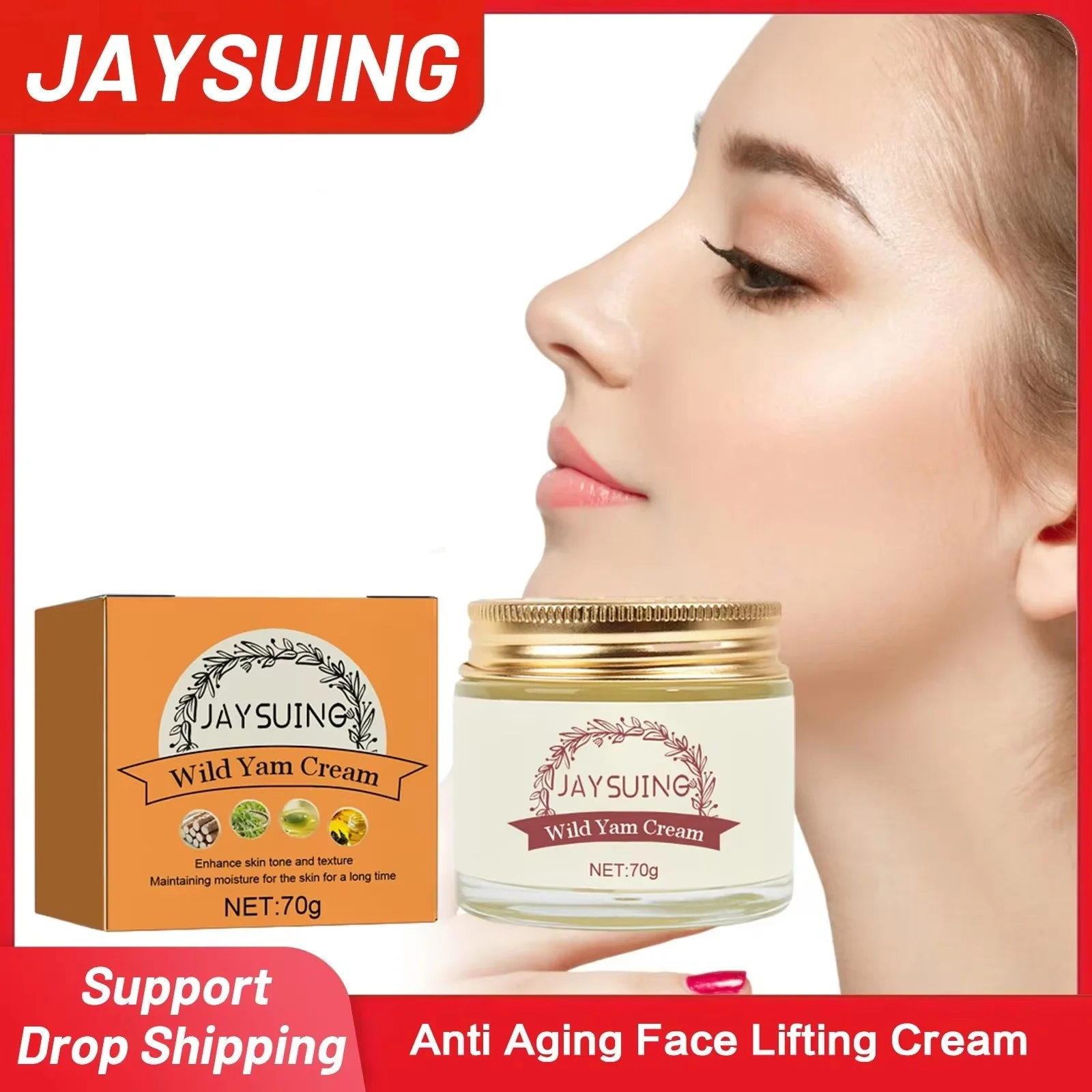 

Anti Aging Face Lifting Cream Reduce Fine Lines Wrinkles Removal Tighten Firming Skin Anti Oxidation Moisturizing Face Cream 70g