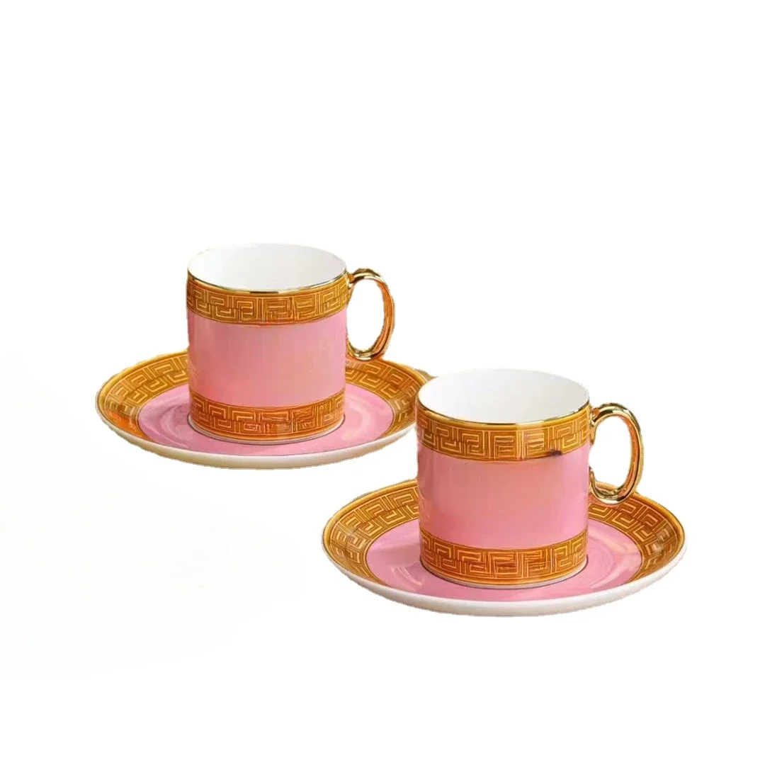 

New Face-Changing Gold Head Creative Personal Household Internet Sensation Tea Cup Coffee Set Couple Cup Gift Gift Box