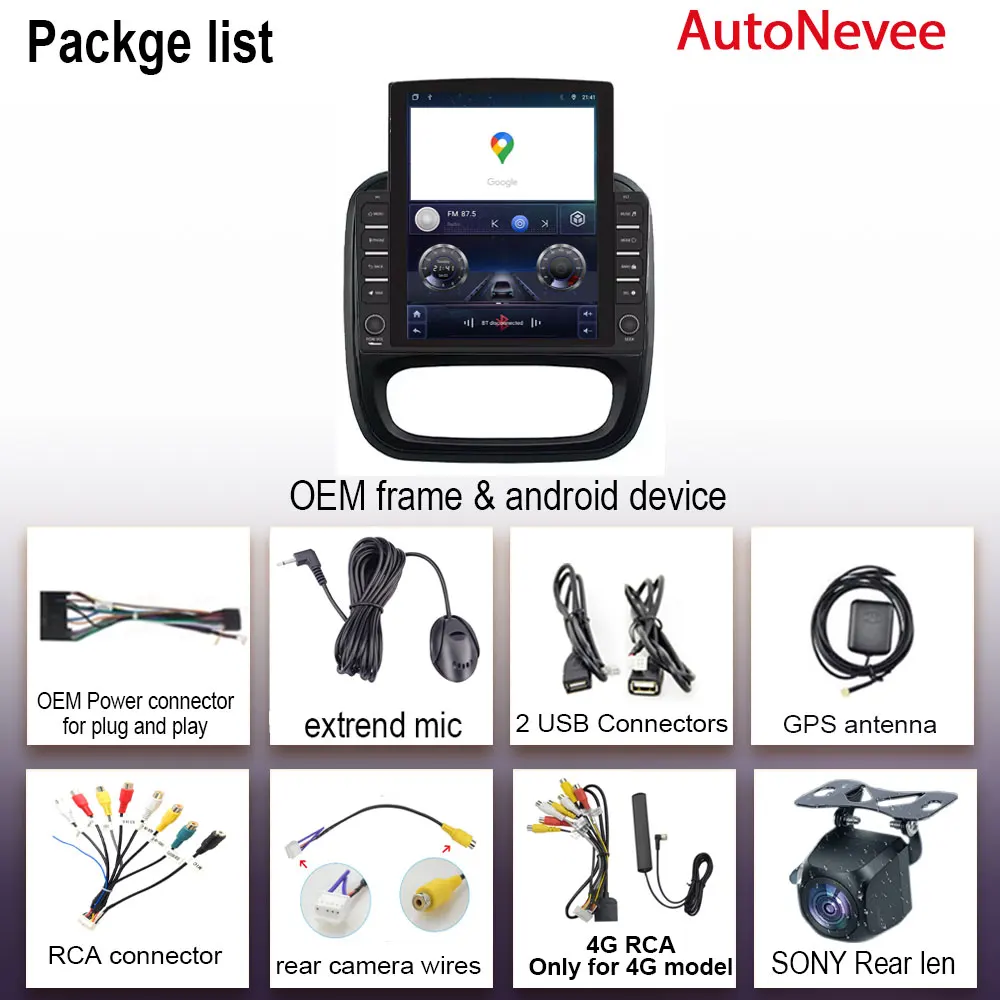 9.7 inch Auto Android Voor Renault Trafic 3 2014-2021 Voor Opel Vivaro B 2014-2018 Auto Radio multimedia Speler Navigatie GPS 2 din