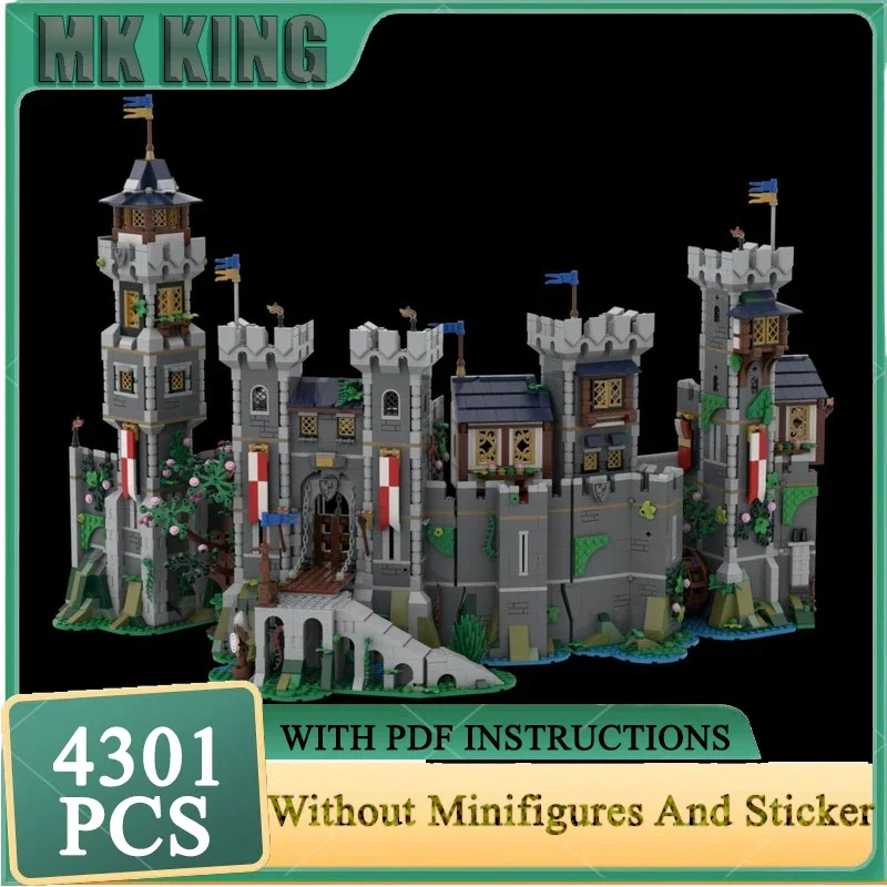 Bloques de construcción Moc Castillo Medieval, modelo de fortaleza Falcon, tecnología de construcción, bloques modulares, juguete DIY, regalos de vacaciones