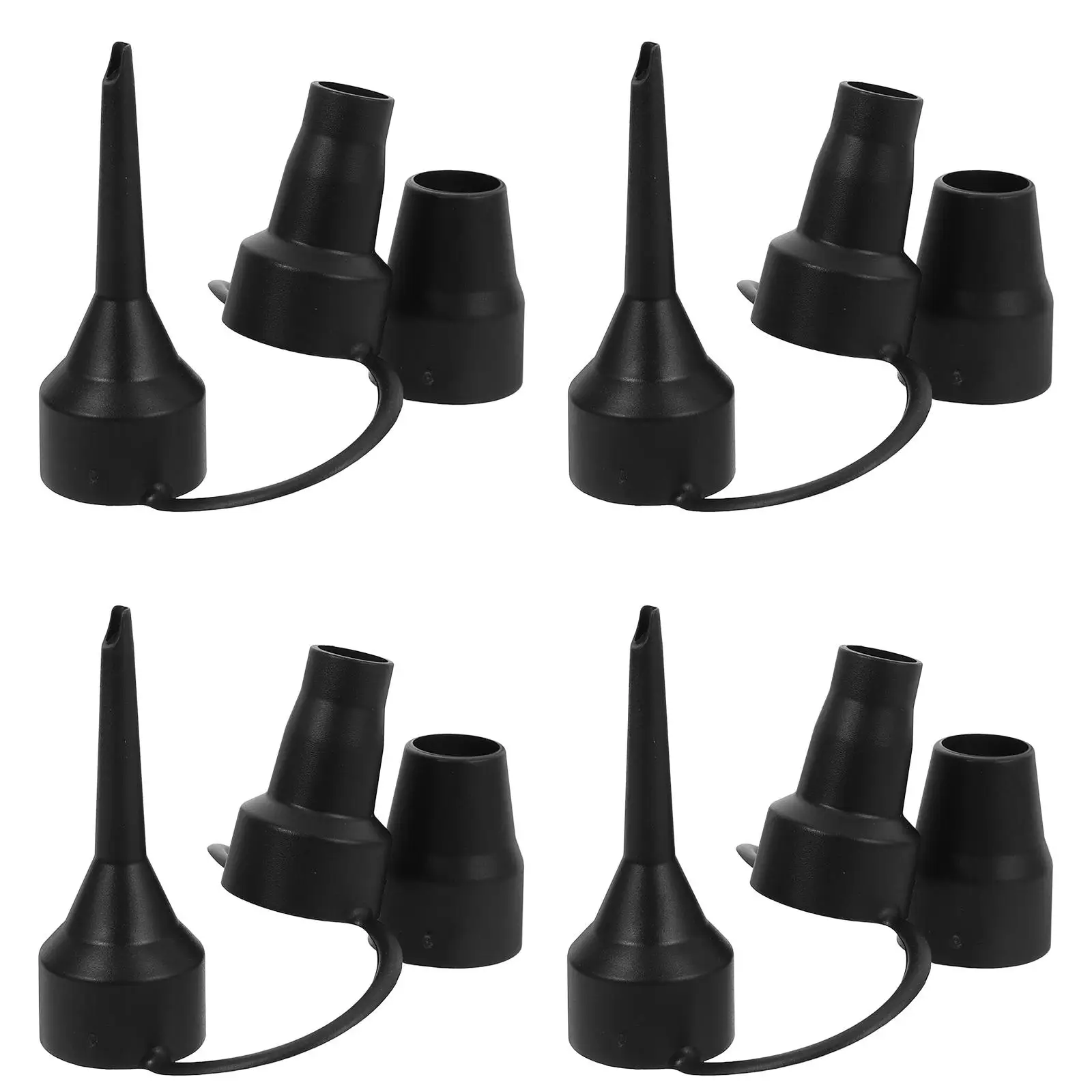 

4 Pcs Nozzle Head Accessories Replacement Air Bed Pump Nozzles Plastic Inflatable Mouth Parts Long