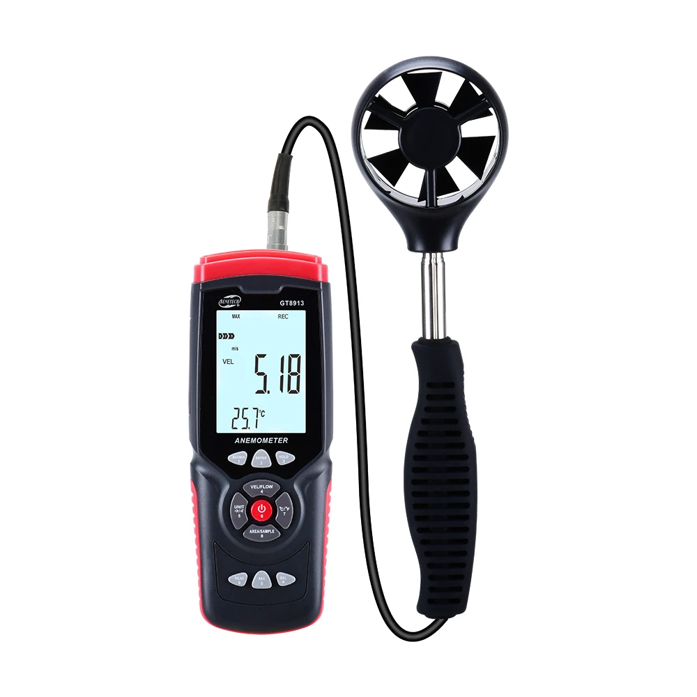 

GT8913 LCD Digital Anemometer Air Velocity Flow Meter Wind Speed Professional