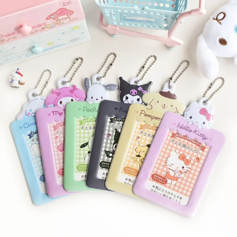 Sanrio Hello Kitty Cinnamoroll Kawaii My Melody Photo Card Holder Card Cover 3 Inches Cartoon Fashion Mini Album Photo Folder