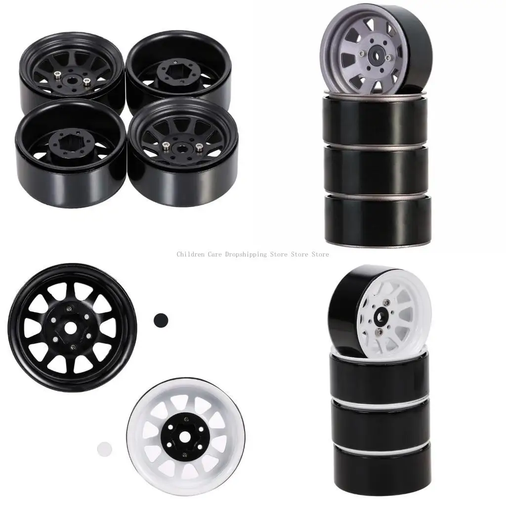 

Metal Wheel Hub 1.9’’ Beadlock Wheel Hubs for 1/10 Remote Control Crawler SCX10 Four Wheel Drive Upgrade Accessories