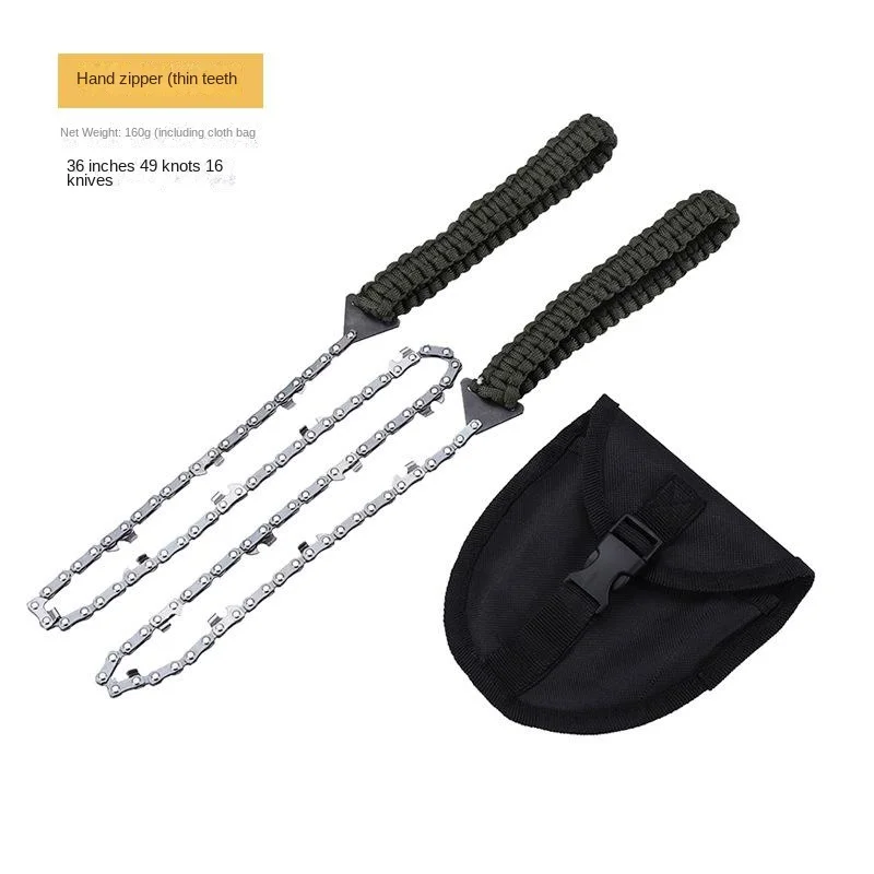 36 Inch Hand Rope Chain Saw Portable Folding Pocket Rope Chainsaw Tree Cutting Tool for Gardening Camping Outdoor Survive Tool