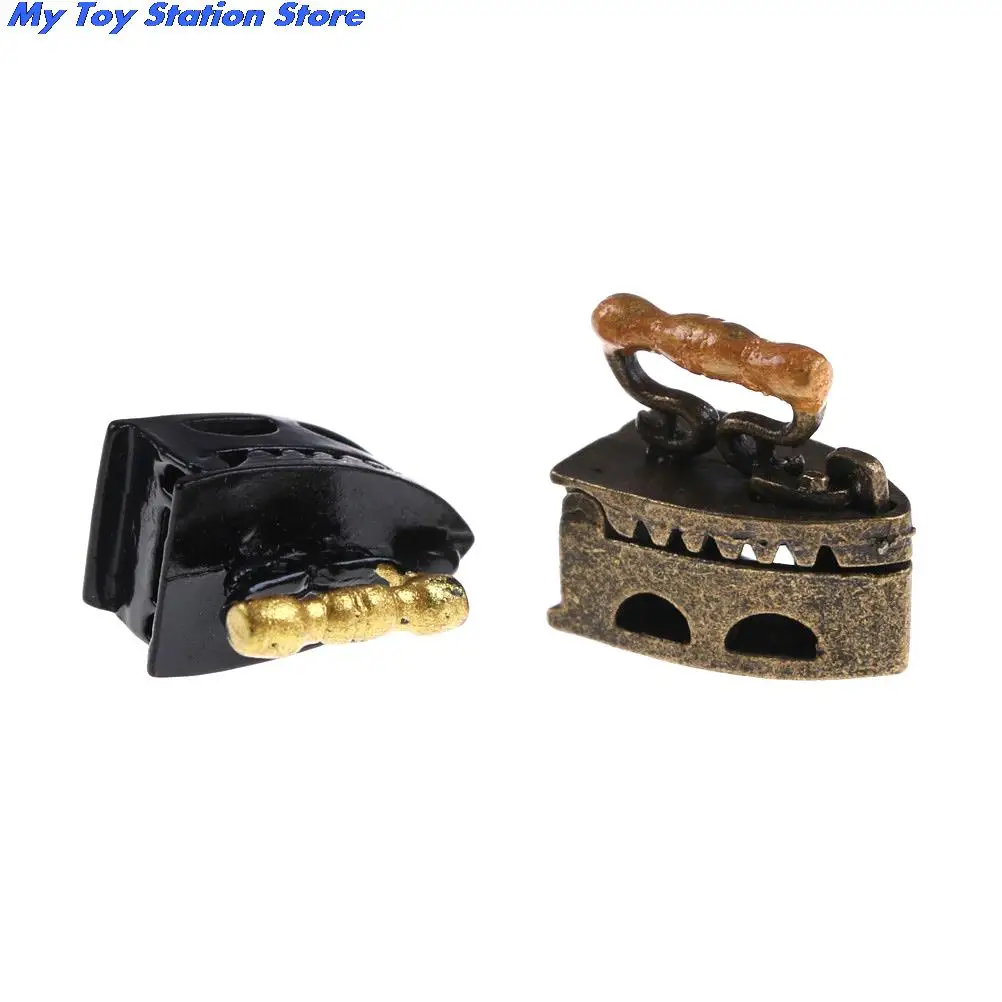 لعبة مصغرة دمية ، معدن عتيق ، ملابس حديد سوداء ، إكسسوارات أثاث ، تخفيضات كبيرة ، #5