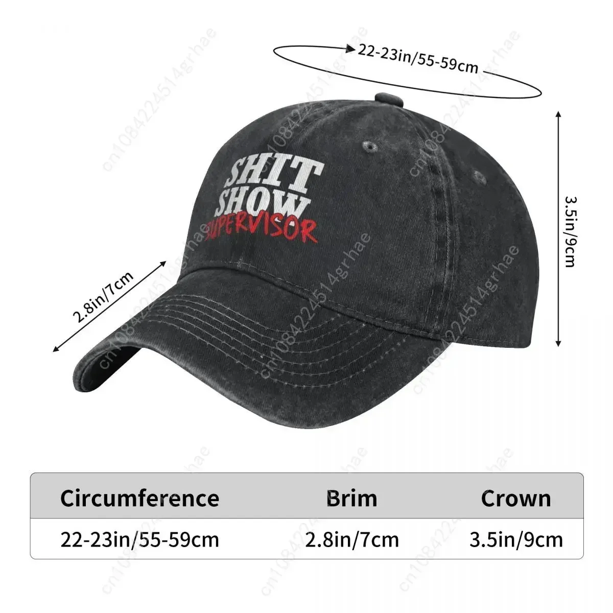 Shit Show Supervisor Baseball Caps Merch Unisex Vintage Funny Mom Manager Teacher Trucker Hats Adjustable