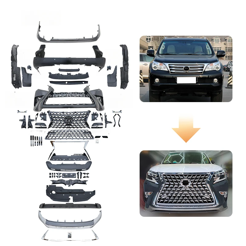 2010-2013 GX460 GBT Style Conversion Body Kit Upgrade To 2020 Model Front Bumper Grille Headlight Taillight Exterior Upgrade