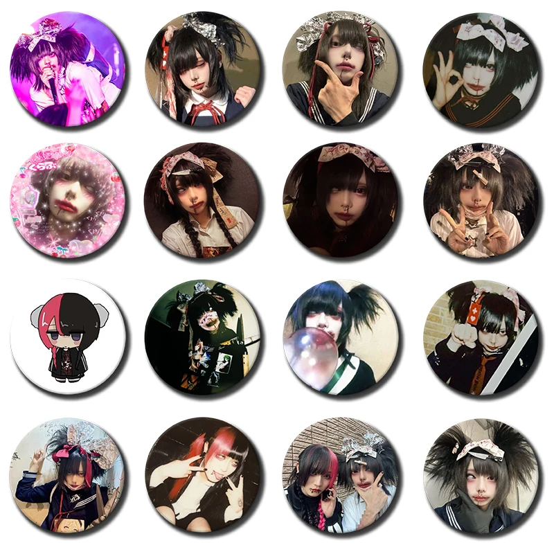 58mm 1 Stück S-Senketsuakochan Kreatives Rundes Abzeichen Button Pin Taschendekoration Fans-Kollektion Freunde-Geschenk Brosche