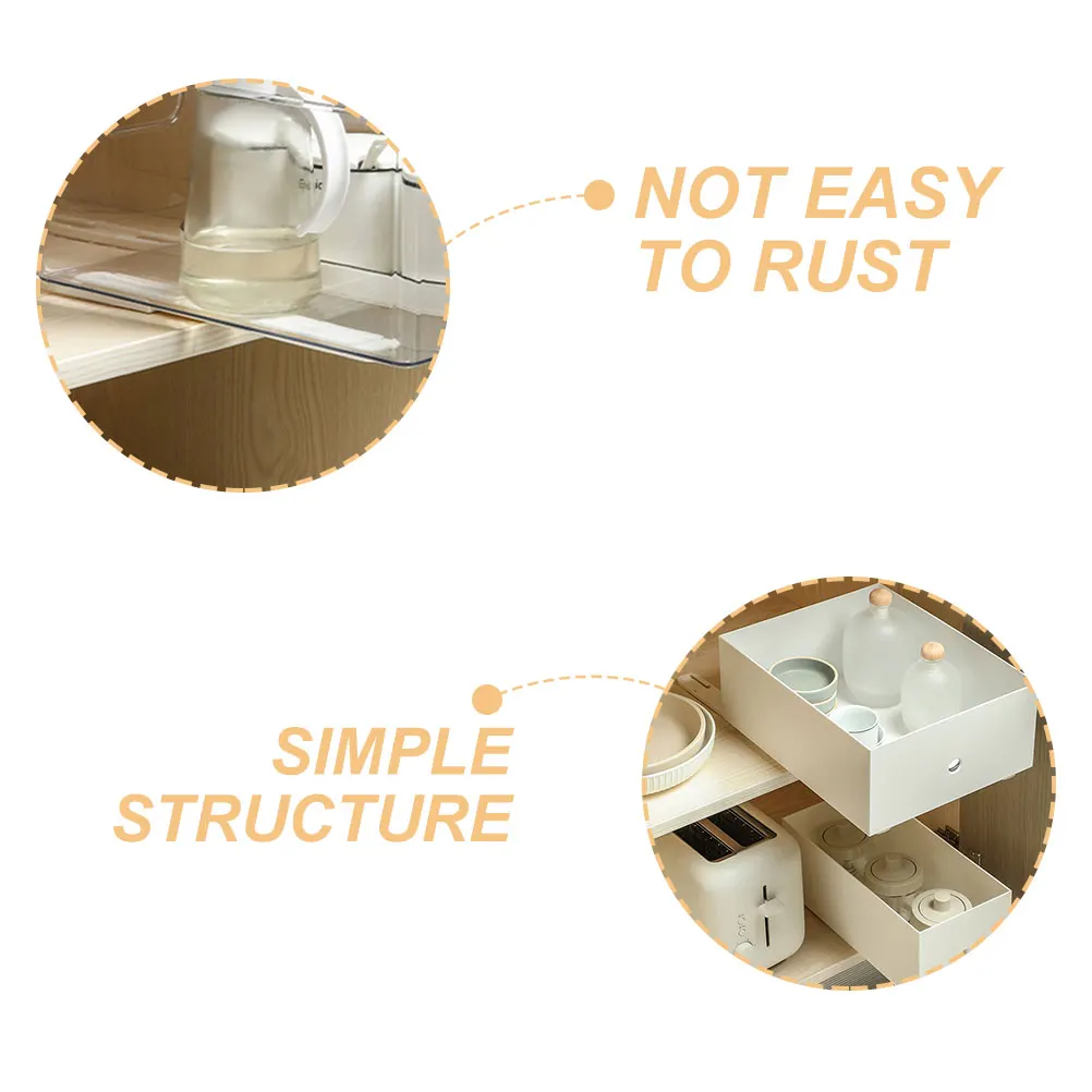 

4 Pcs White Drawer Slides Heavy Duty Furniture Track Guides Cabinet Rails Replacement Storage Solution Kitchen Bedroom Closet