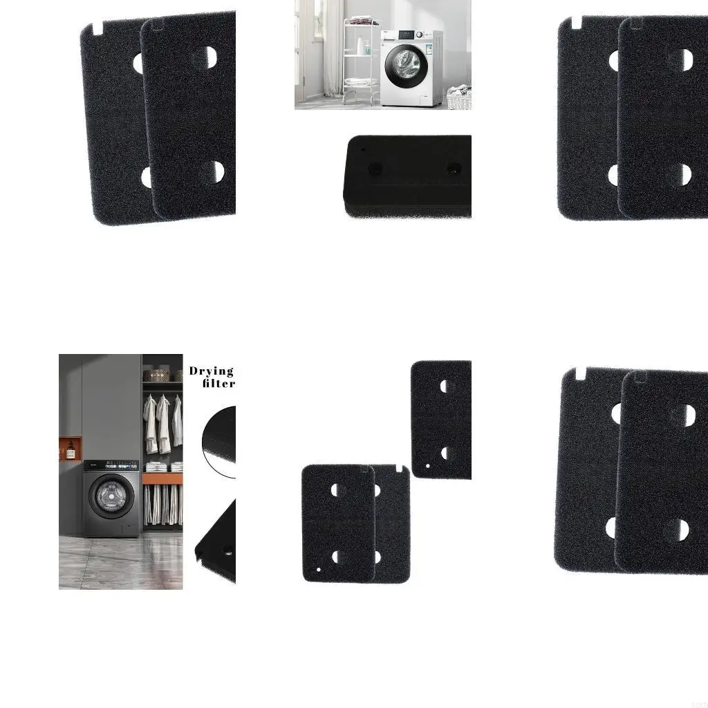 62KD 2/4Pieces High Quality Polyurethane Foam Dryer Filter Screen 9499230 Filter Replacement For Efficient Lint Trapping